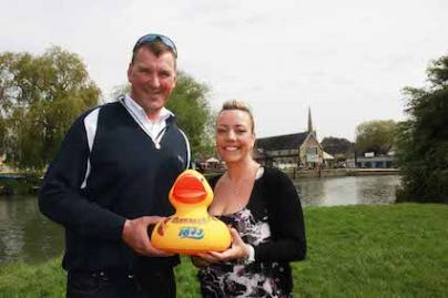 Matthew Pinsent & Summer Lancaster with the Arkell